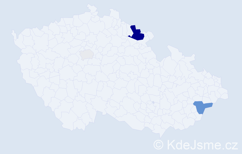 Příjmení: 'Krét', počet výskytů 8 v celé ČR