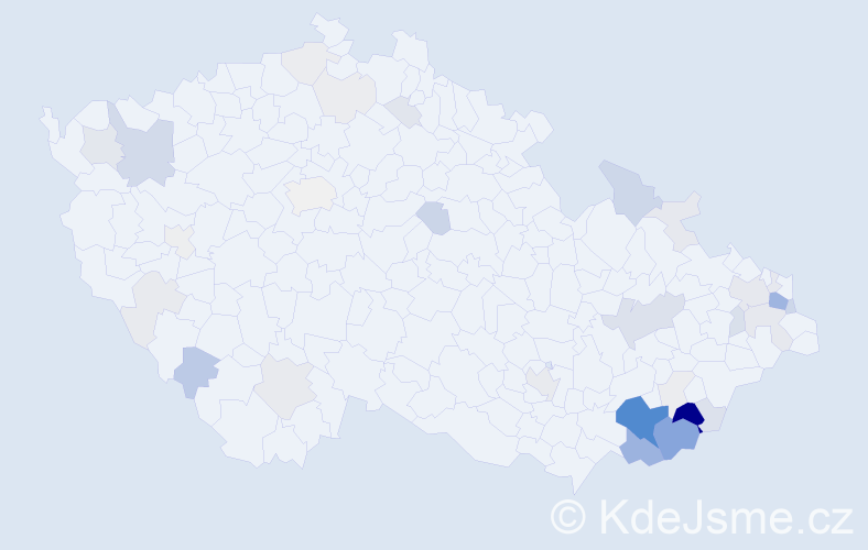 Příjmení: 'Štefaník', počet výskytů 138 v celé ČR