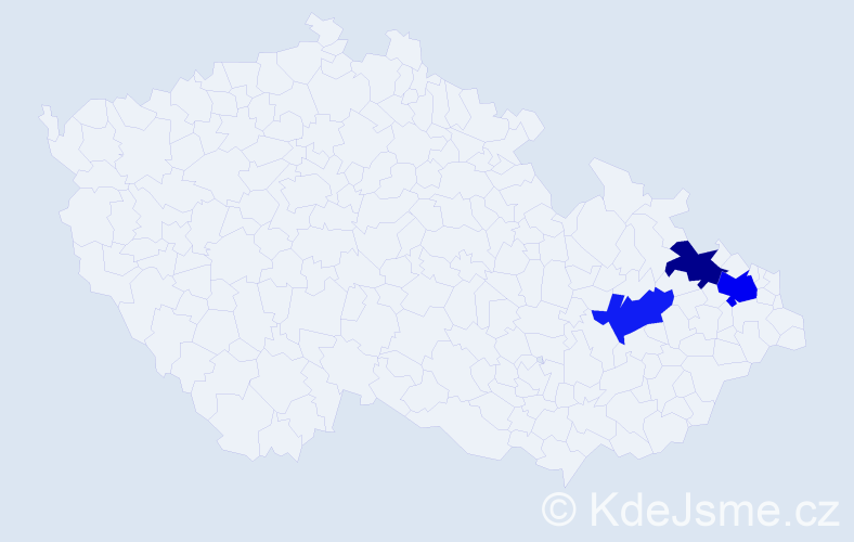 Příjmení: 'Spanu', počet výskytů 4 v celé ČR