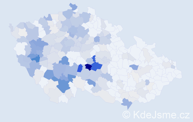 Příjmení: 'Baloun', počet výskytů 934 v celé ČR