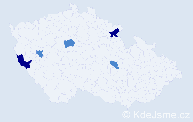 Příjmení: 'Leeder', počet výskytů 9 v celé ČR
