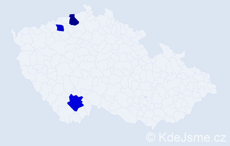 Příjmení: 'Pidová', počet výskytů 8 v celé ČR