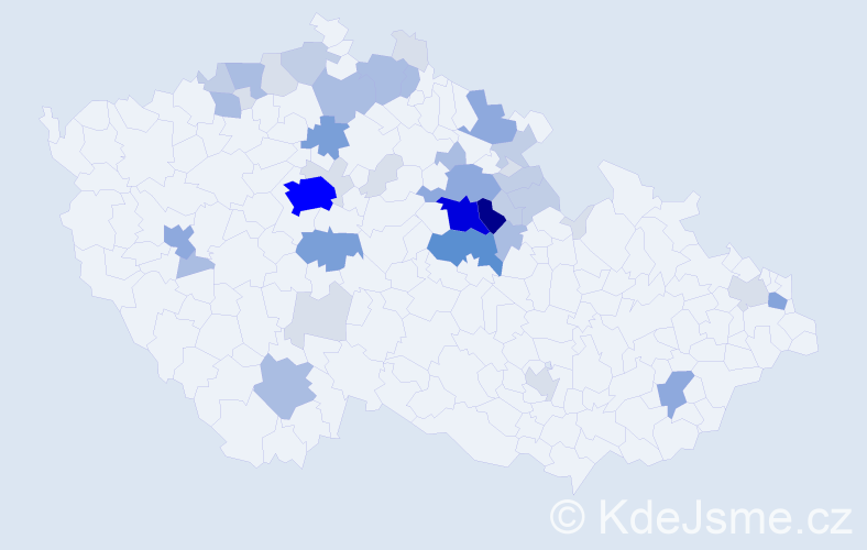 Příjmení: 'Bidlo', počet výskytů 146 v celé ČR