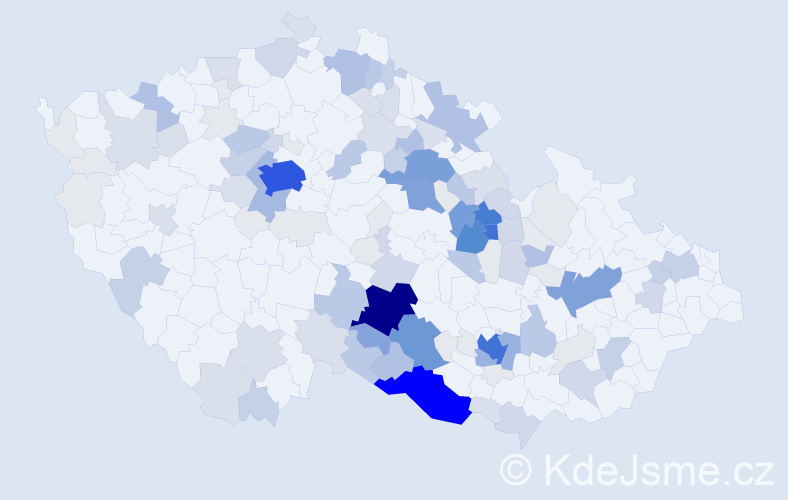 Příjmení: 'Štancl', počet výskytů 488 v celé ČR