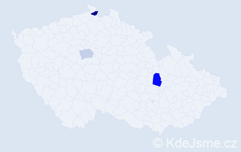 Příjmení: 'Locke', počet výskytů 5 v celé ČR