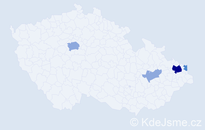 Příjmení: 'Baldovský', počet výskytů 9 v celé ČR