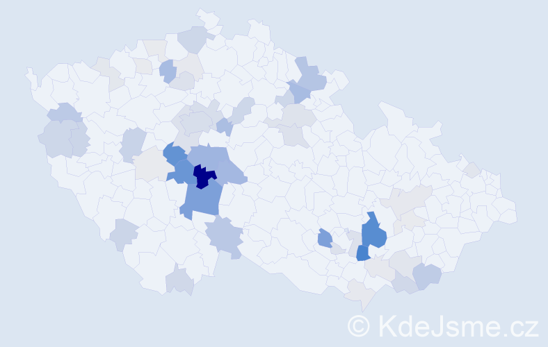 Příjmení: 'Hrdinková', počet výskytů 172 v celé ČR