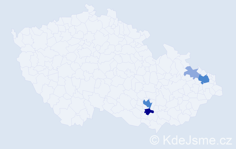 Příjmení: 'Landkaš', počet výskytů 10 v celé ČR