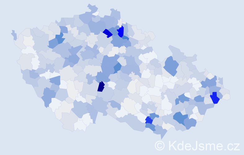 Příjmení: 'Zajícová', počet výskytů 2319 v celé ČR