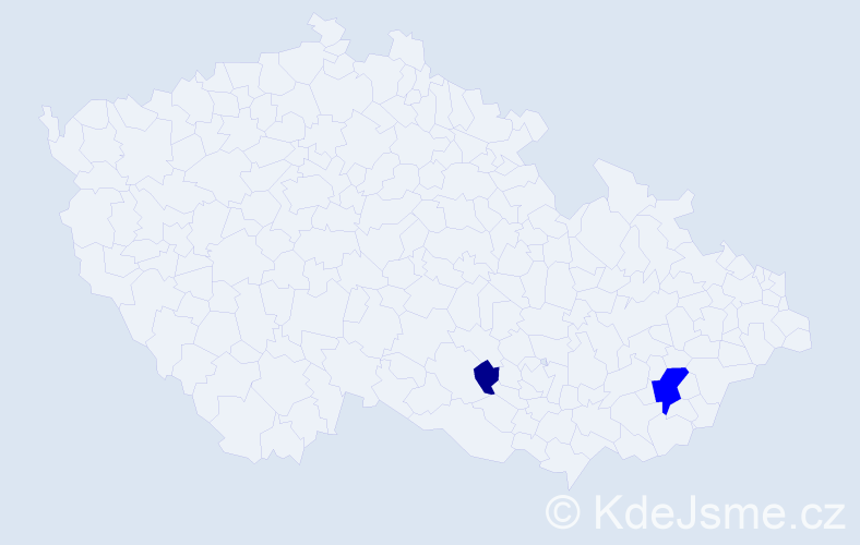 Příjmení: 'Boadu', počet výskytů 3 v celé ČR
