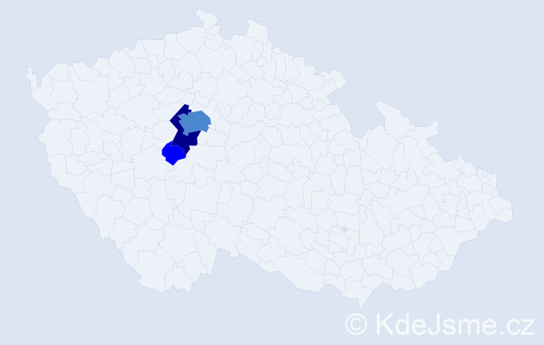 Příjmení: 'Višek', počet výskytů 9 v celé ČR