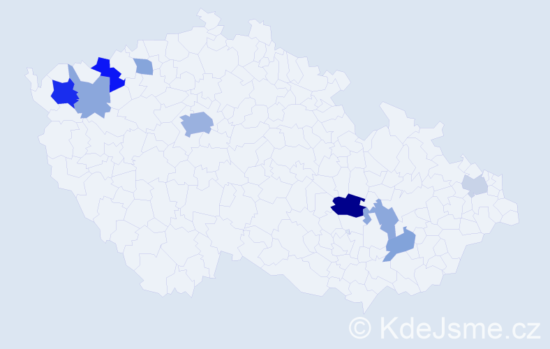 Příjmení: 'Halamásek', počet výskytů 20 v celé ČR