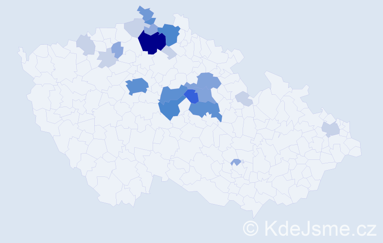 Příjmení: 'Sykáček', počet výskytů 73 v celé ČR