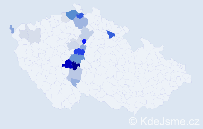 Příjmení: 'Tlamicha', počet výskytů 68 v celé ČR