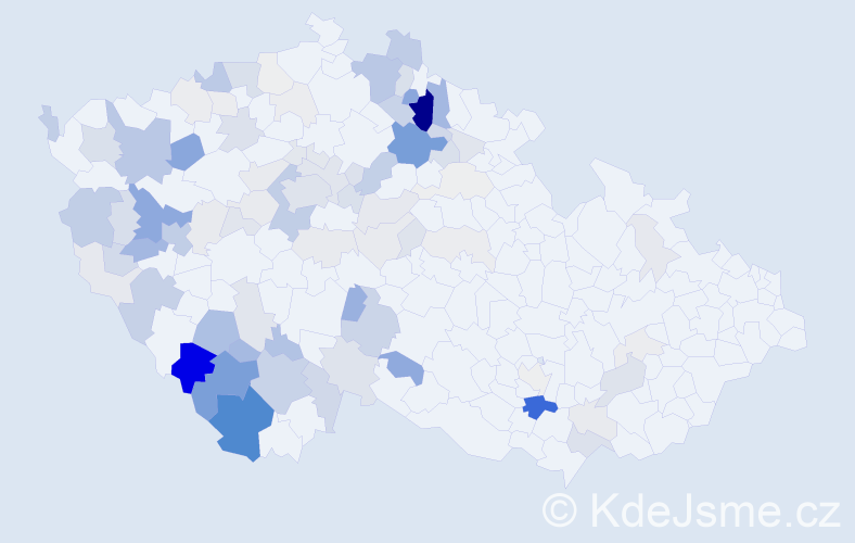 Příjmení: 'Kordík', počet výskytů 335 v celé ČR