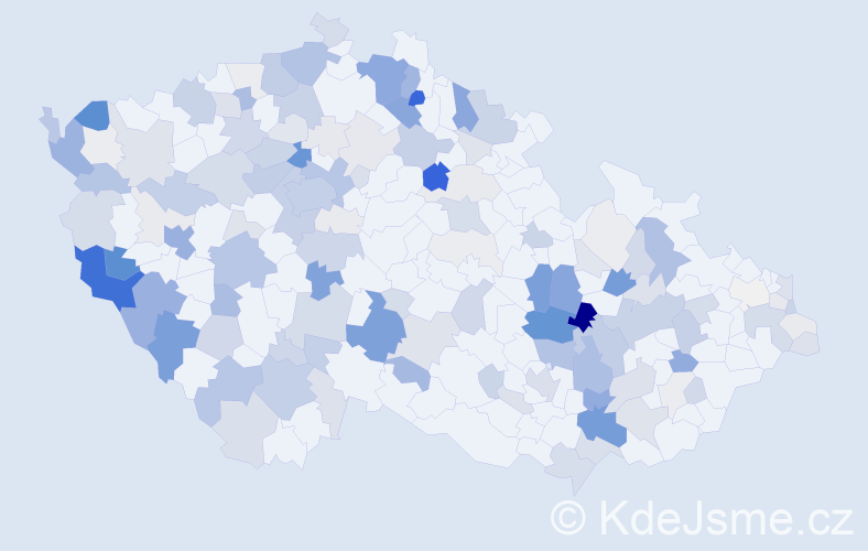 Příjmení: 'Hartl', počet výskytů 552 v celé ČR