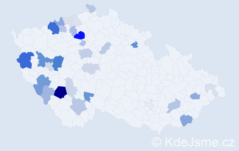 Příjmení: 'Bernas', počet výskytů 94 v celé ČR