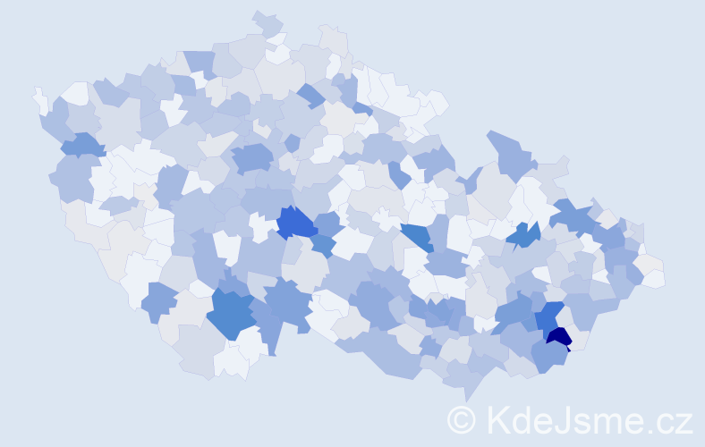 Příjmení: 'Chmelová', počet výskytů 1296 v celé ČR