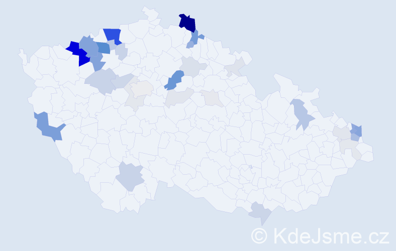 Příjmení: 'Fako', počet výskytů 135 v celé ČR