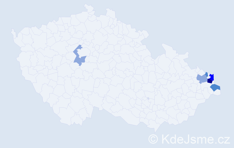 Příjmení: 'Gałuszka', počet výskytů 15 v celé ČR