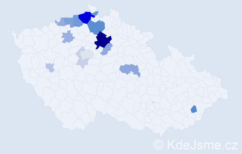 Příjmení: 'Kálecký', počet výskytů 43 v celé ČR