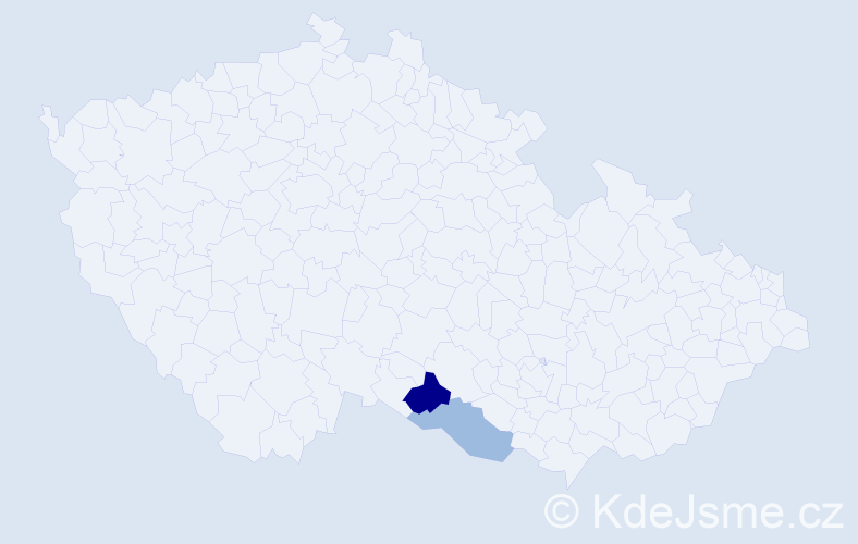 Příjmení: 'Dobrozenský', počet výskytů 5 v celé ČR