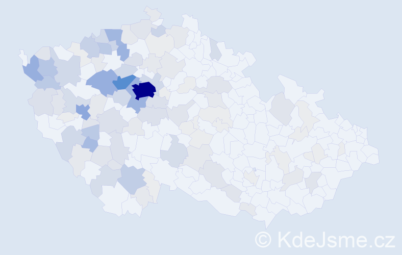 Příjmení: 'Větrovec', počet výskytů 483 v celé ČR