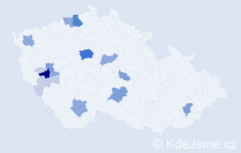 Příjmení: 'Puchta', počet výskytů 47 v celé ČR