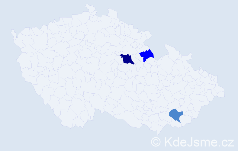 Příjmení: 'Májik', počet výskytů 6 v celé ČR