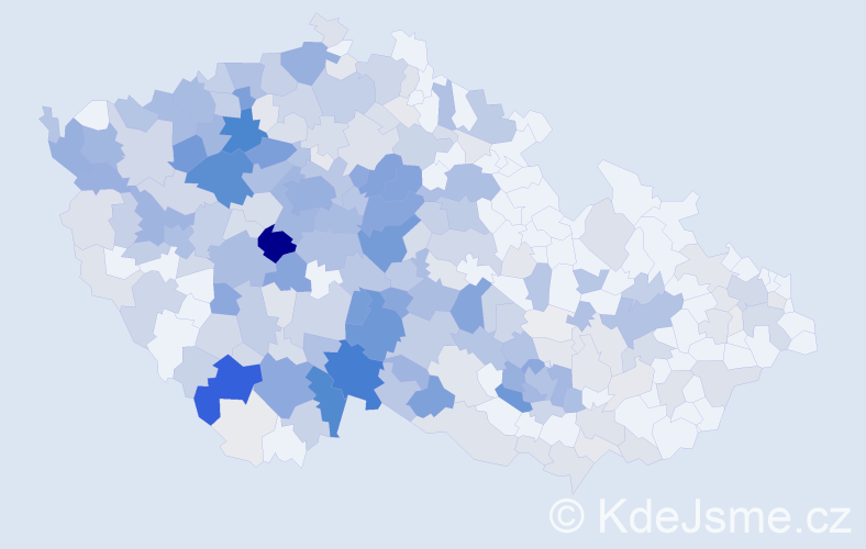 Příjmení: 'Hrbek', počet výskytů 1211 v celé ČR