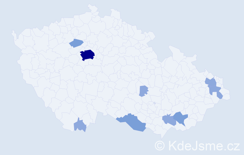 Příjmení: 'Jančuška', počet výskytů 18 v celé ČR