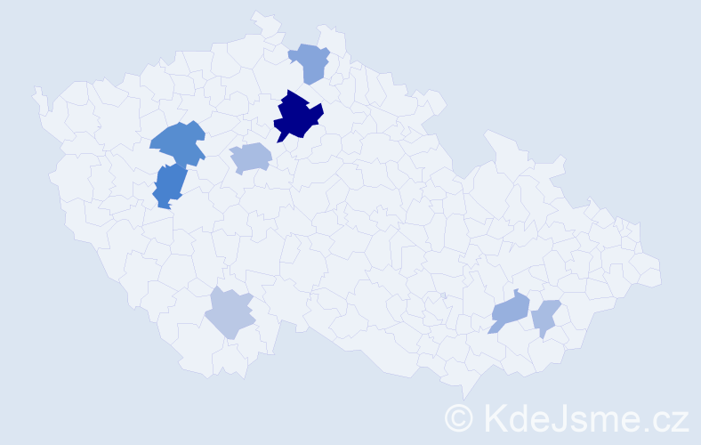 Příjmení: 'Krabsová', počet výskytů 24 v celé ČR