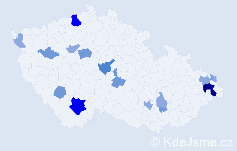 Příjmení: 'Szendreiová', počet výskytů 37 v celé ČR
