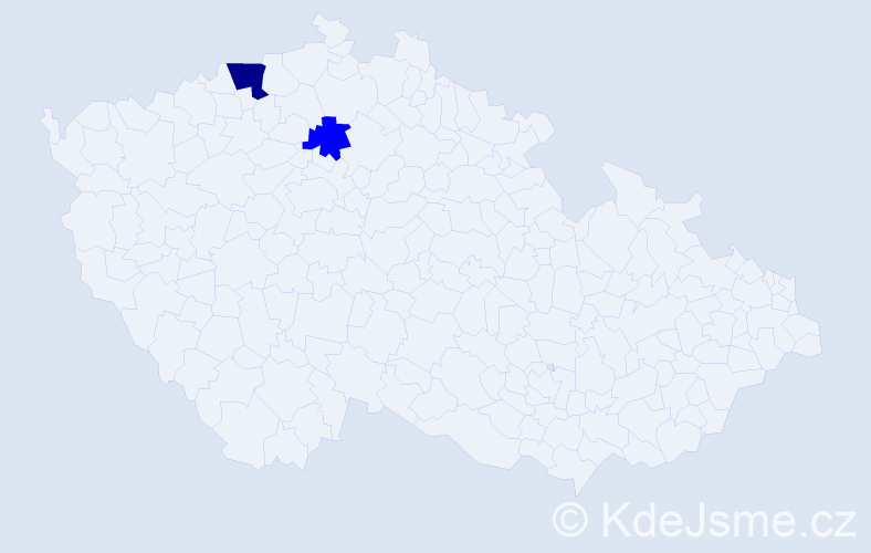 Příjmení: 'Tanzmannová', počet výskytů 5 v celé ČR