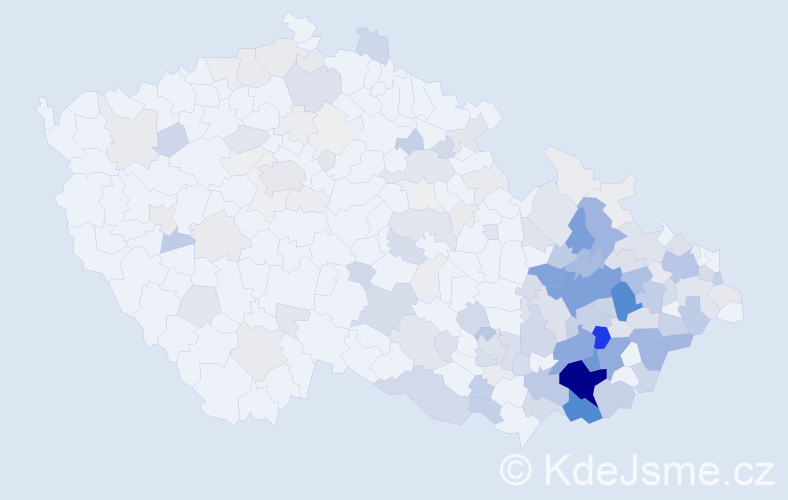 Příjmení: 'Andrýsková', počet výskytů 706 v celé ČR