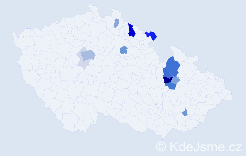 Příjmení: 'Drážný', počet výskytů 43 v celé ČR