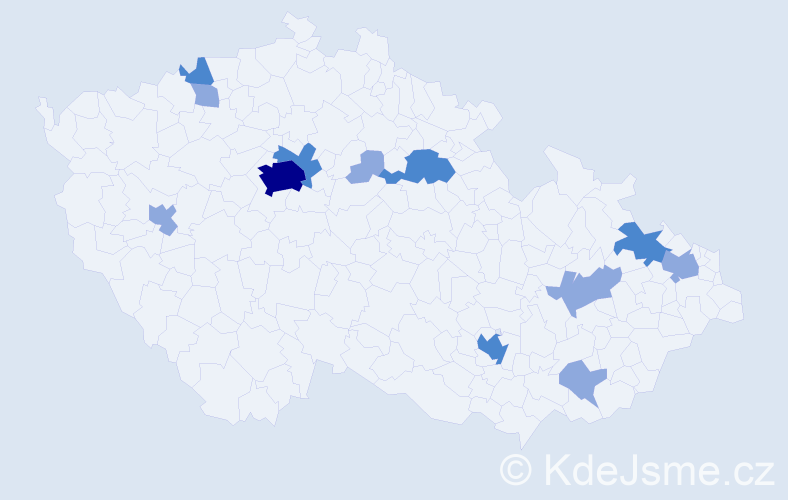 Příjmení: 'Michajlovová', počet výskytů 21 v celé ČR