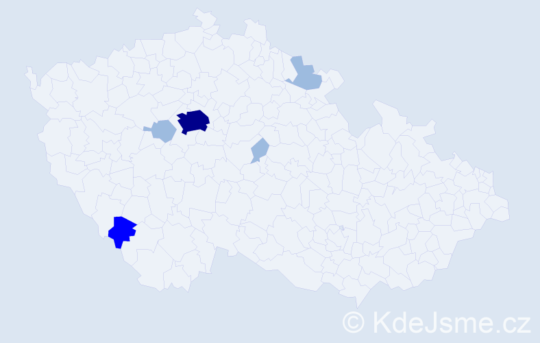 Příjmení: 'Höhneová', počet výskytů 10 v celé ČR