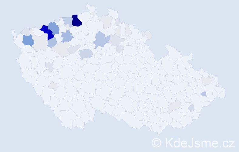 Příjmení: 'Karička', počet výskytů 192 v celé ČR