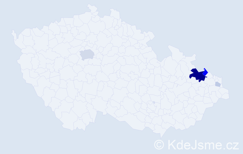Příjmení: 'Krušberský', počet výskytů 18 v celé ČR