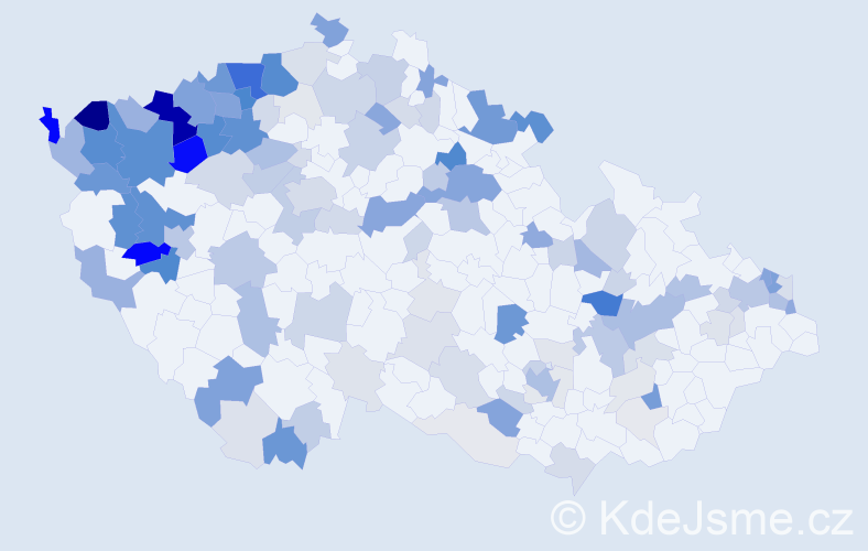 Příjmení: 'Olah', počet výskytů 505 v celé ČR