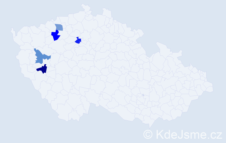 Příjmení: 'Tirsch', počet výskytů 5 v celé ČR