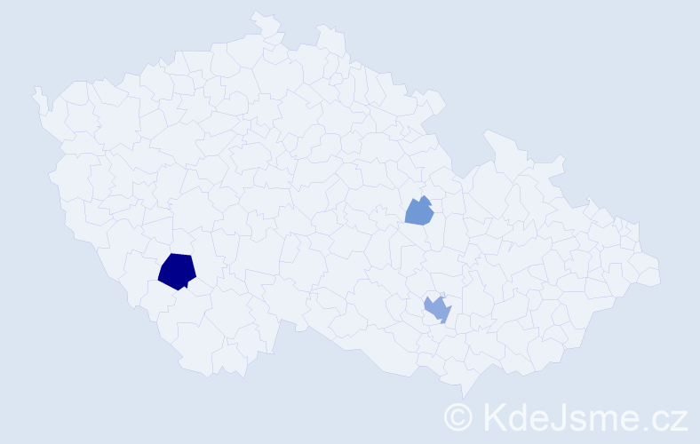 Příjmení: 'Valentínová', počet výskytů 9 v celé ČR