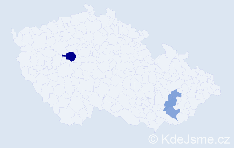 Příjmení: 'Zelienka', počet výskytů 6 v celé ČR