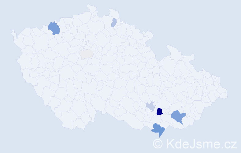 Příjmení: 'Kuriál', počet výskytů 17 v celé ČR