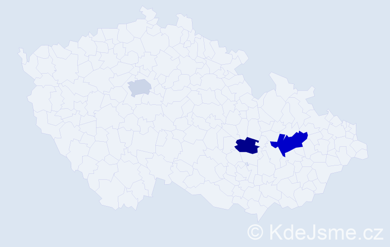 Příjmení: 'Briššová', počet výskytů 4 v celé ČR