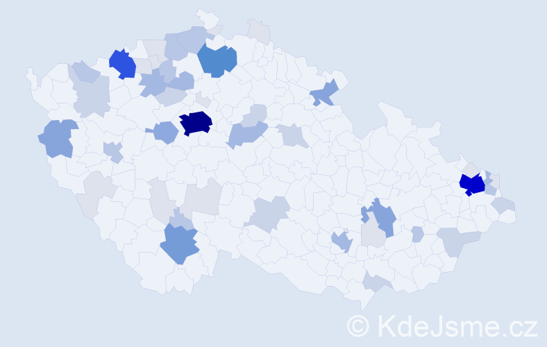 Příjmení: 'Marcin', počet výskytů 180 v celé ČR