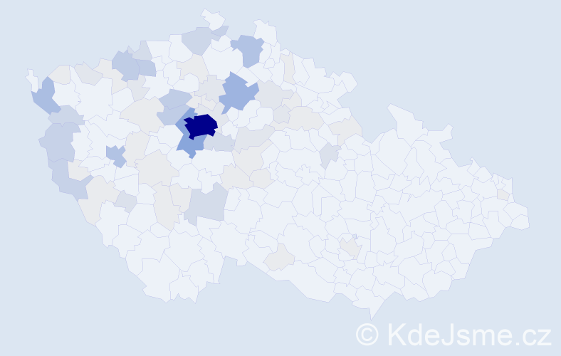 Příjmení: 'Kubr', počet výskytů 238 v celé ČR