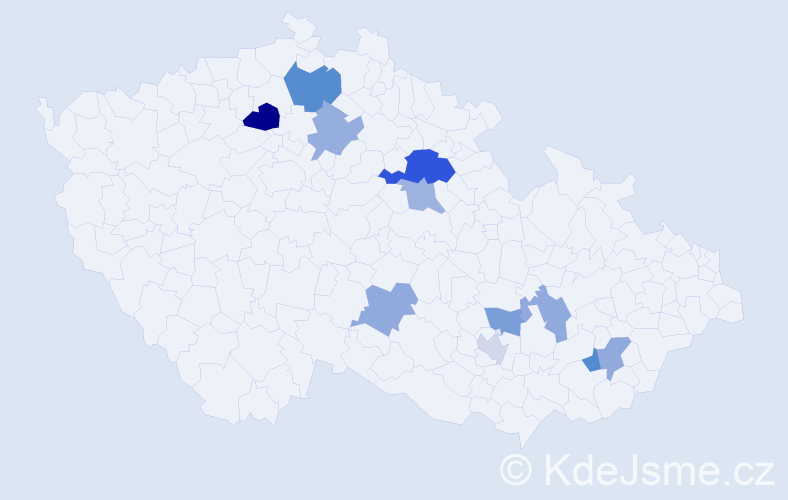 Příjmení: 'Dashdorj', počet výskytů 16 v celé ČR