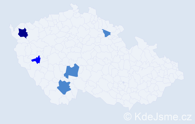 Příjmení: 'Radlerová', počet výskytů 8 v celé ČR